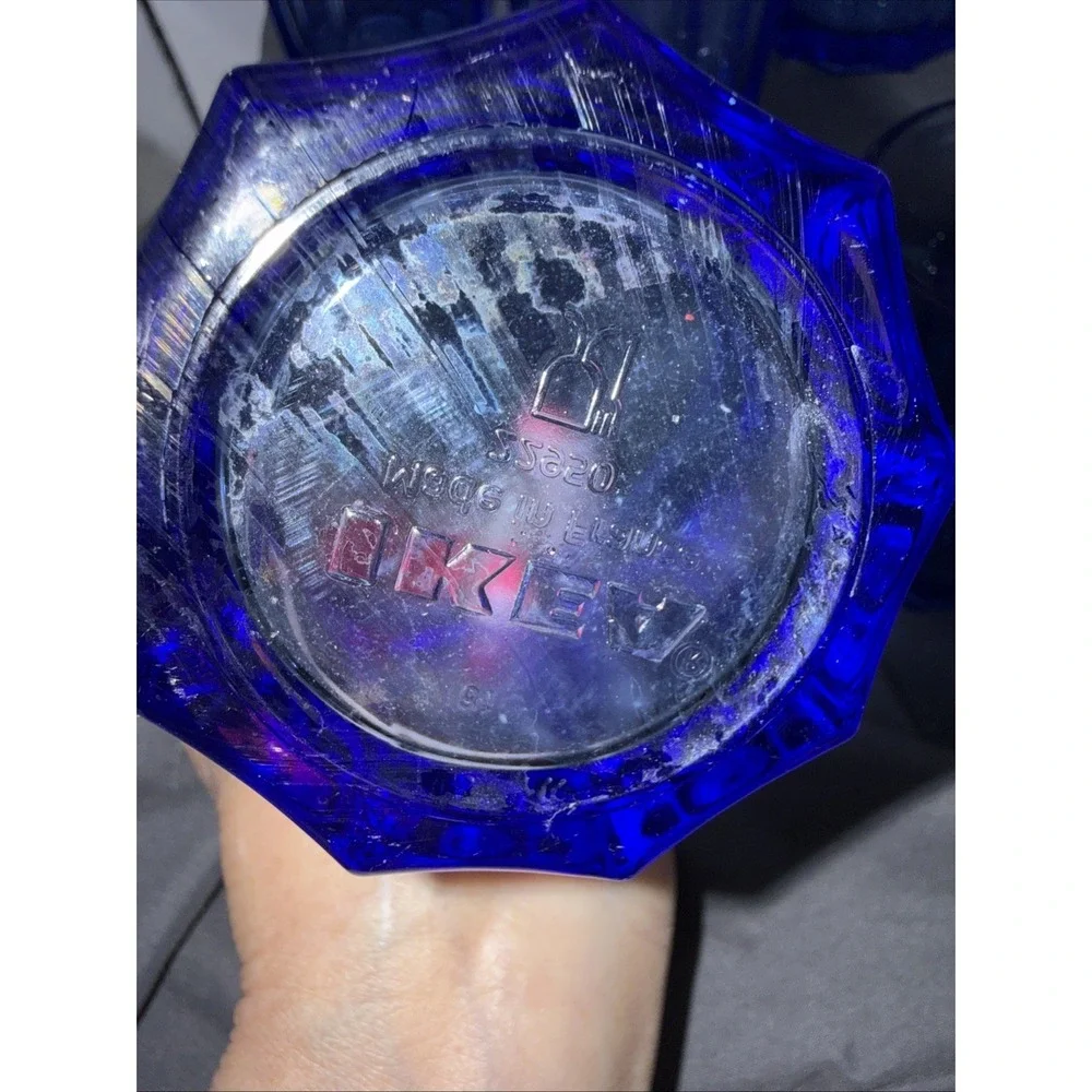 IKEA Pokal Colbolt  Blue 9 Paneled Tumblers 4